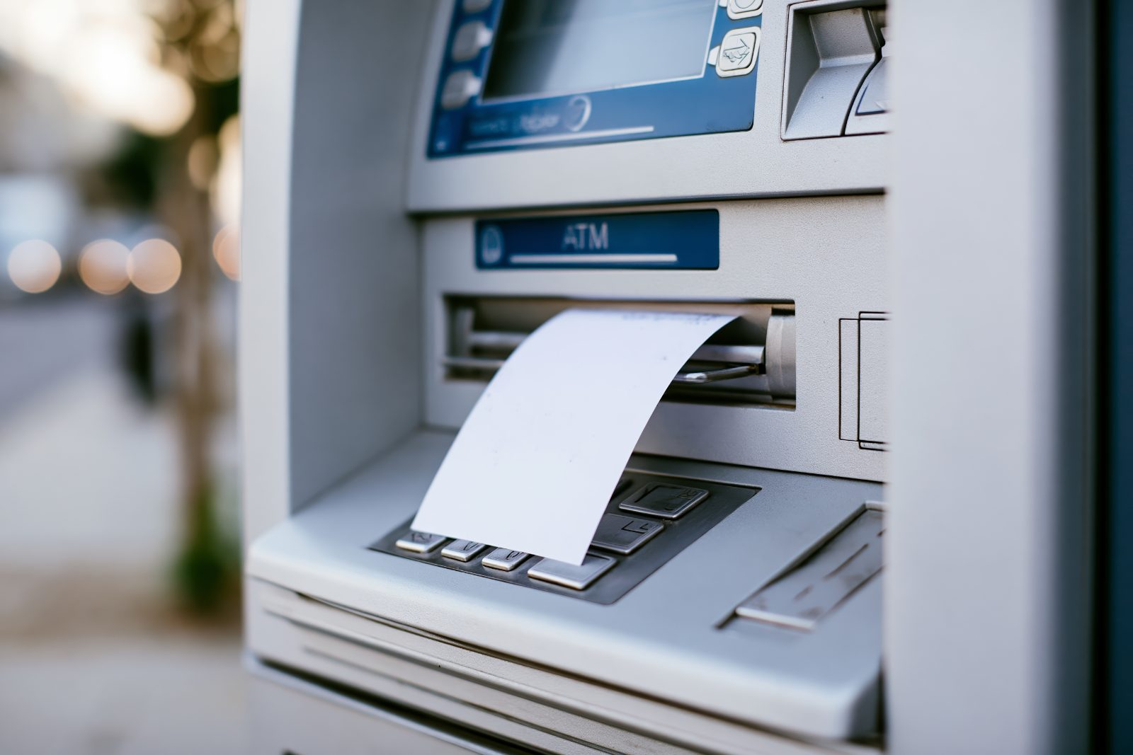Receipt printing from an ATM