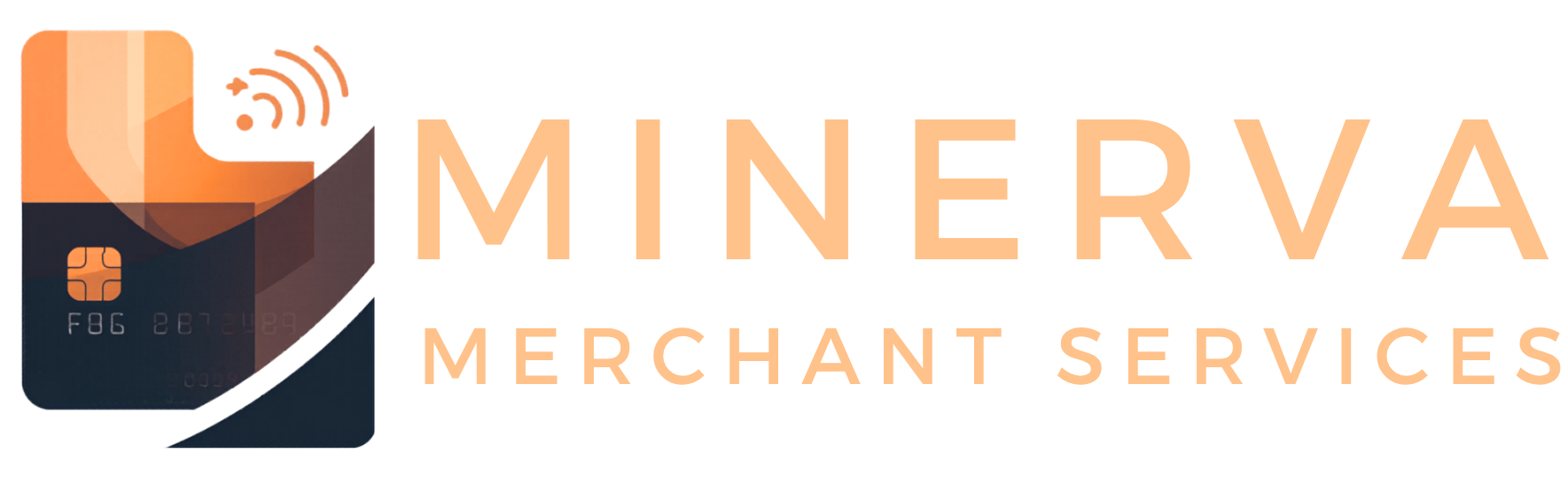 Minerva Merchant Services logo with credit card and WiFi signal icon